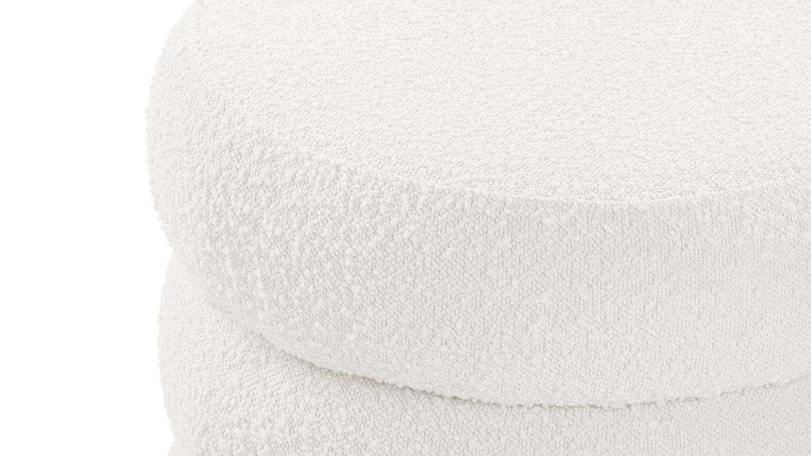 Noa - Noa Ottoman, Medium, Porcelain Boucle