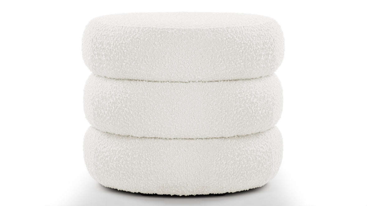 Noa - Noa Ottoman, Medium, Porcelain Boucle