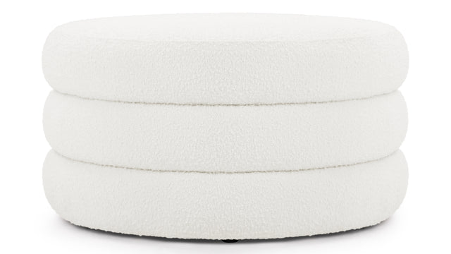 Noa - Noa Ottoman, Large, Porcelain Boucle