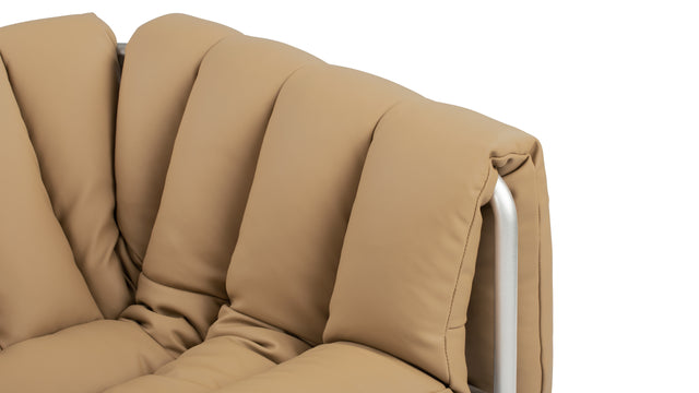 Puffy - Puffy Lounge Chair, Tuscan Tan Vegan Leather