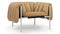 Puffy - Puffy Lounge Chair, Tuscan Tan Vegan Leather