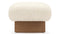 Emmy - Emmy Ottoman, White Vegan Sheepskin