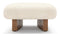 Emmy - Emmy Ottoman, White Vegan Sheepskin