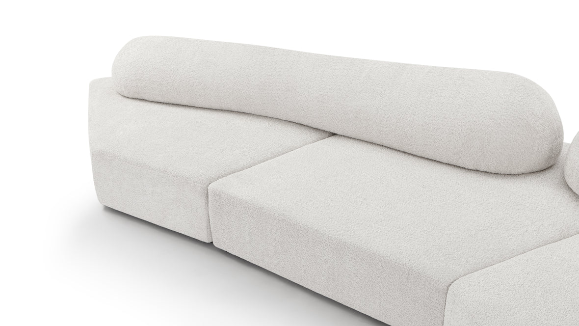 On the Rocks - On The Rocks Sofa, Corner, Luxe Light Gray Weave