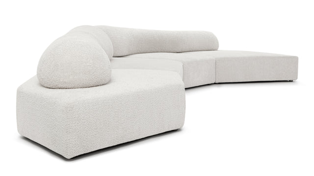 On the Rocks - On The Rocks Sofa, Corner, Luxe Light Gray Weave