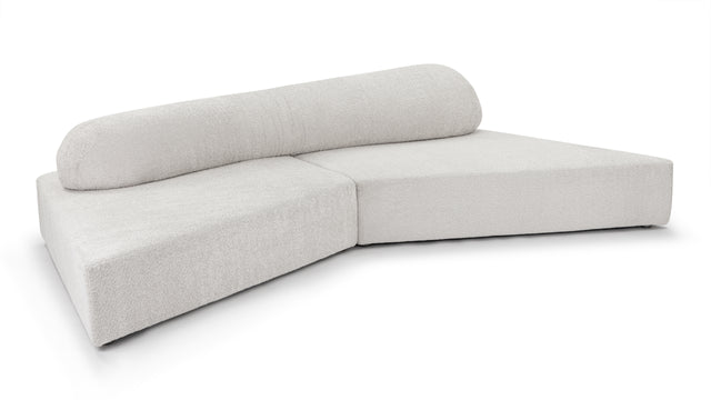 On the Rocks - On The Rocks Sofa, Small, Luxe Light Gray Weave