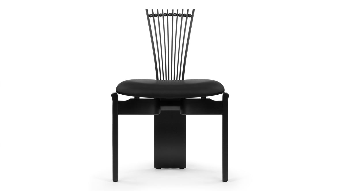 Asuka - Asuka Side Chair, Ink Black Vegan Leather