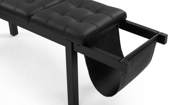 Anders - Anders Bench, Ink Black Vegan Leather