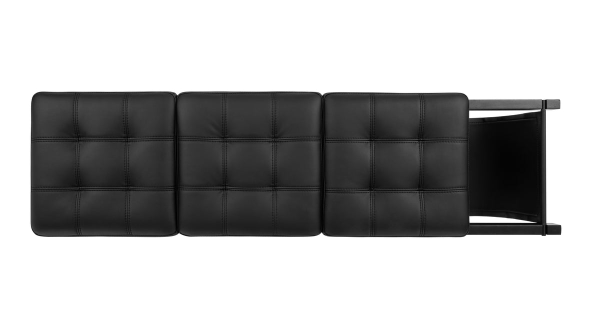 Anders - Anders Bench, Ink Black Vegan Leather