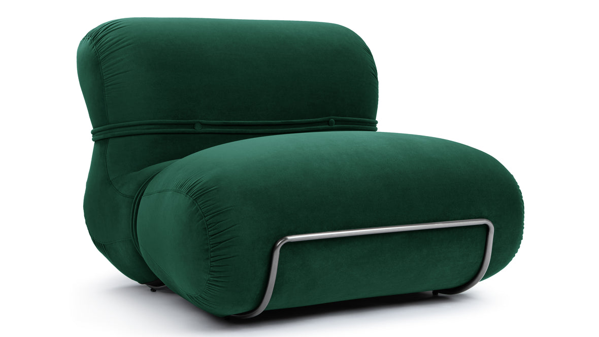 Bao - Bao Lounge Chair, Emerald Velvet