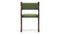 Onda - Onda Side Chair, Deep Olive Velvet and Walnut