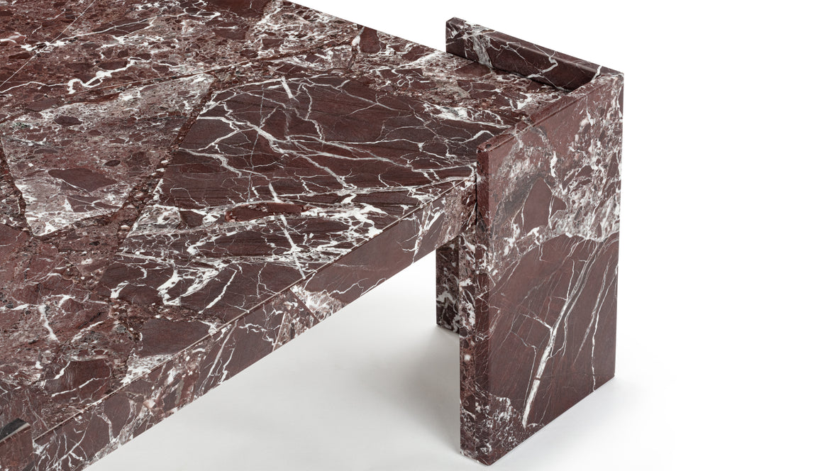 Aspen - Aspen Coffee Table, Rosso Levanto Marble