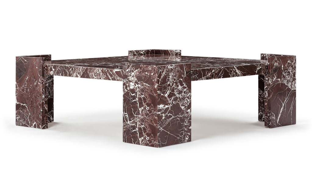 Aspen Coffee Table, Rosso Levanto Marble | Interior Icons