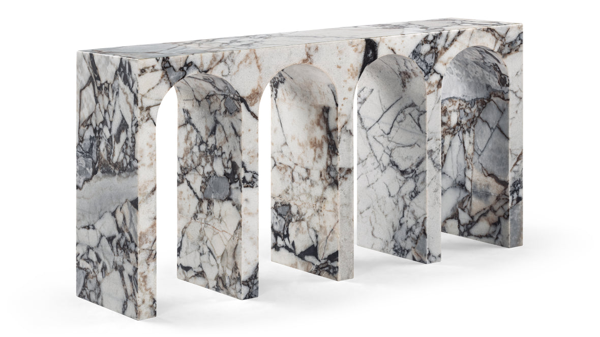 Venice - Venice Console Table, Modellato Marble