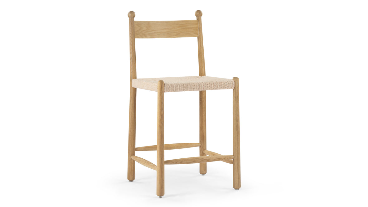 Sara - Sara Bar Stool, Oak, Seat Height 24in