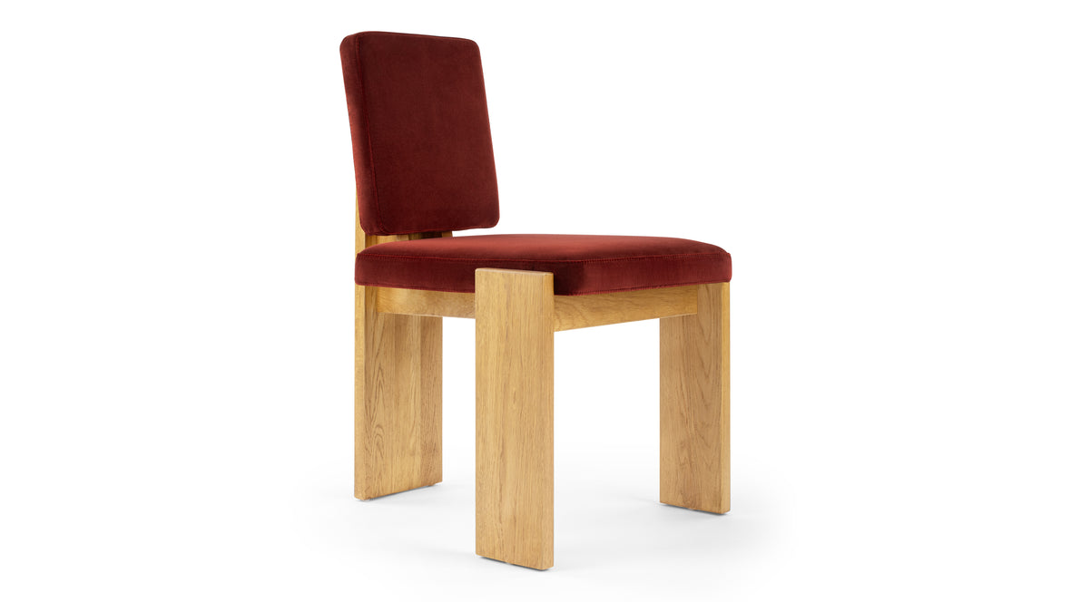 Maxim - Maxim Side Chair, Garnet Velvet