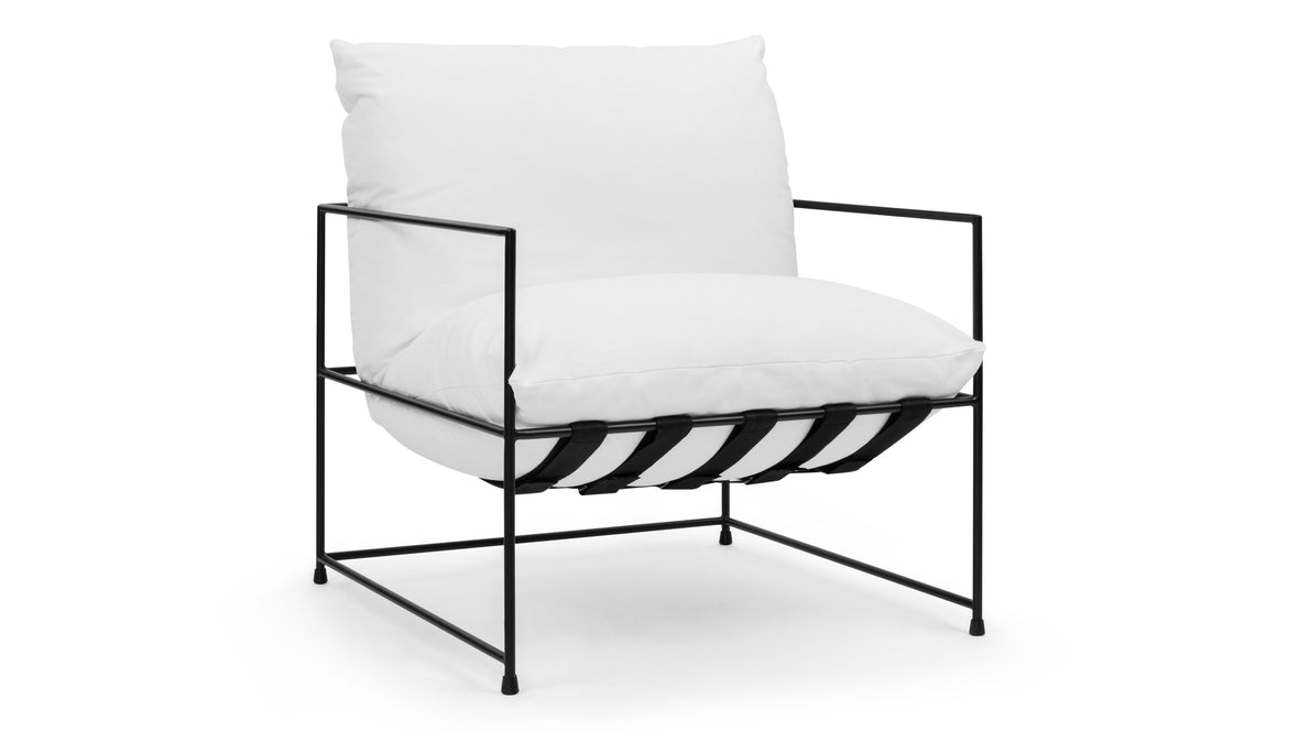 Hudson - Hudson Lounge Chair, Snow White Linen