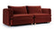 Morrell - Morrell Two Seater Sofa, Garnet Velvet