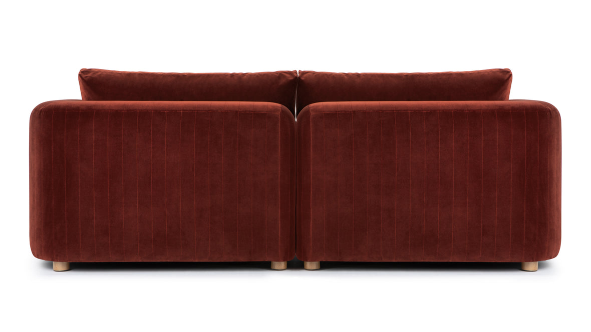 Morrell - Morrell Two Seater Sofa, Garnet Velvet