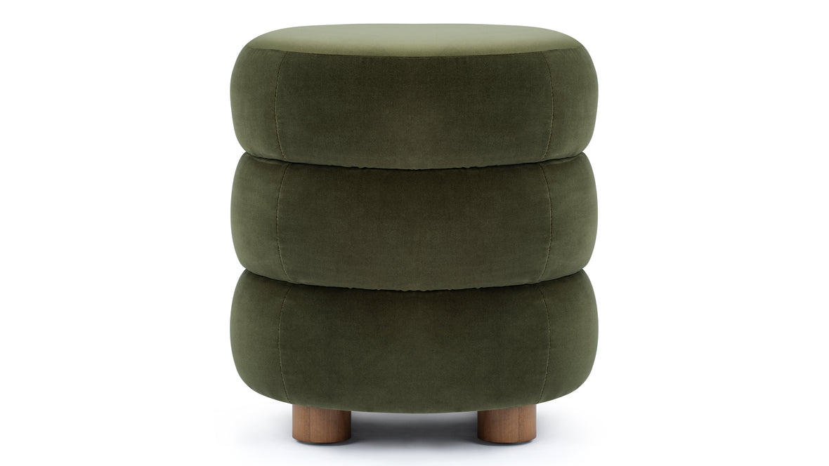 Niner - Niner Ottoman, Fir Green Velvet