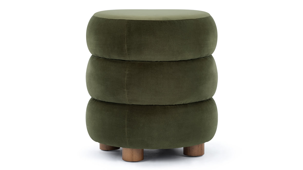 Niner - Niner Ottoman, Fir Green Velvet