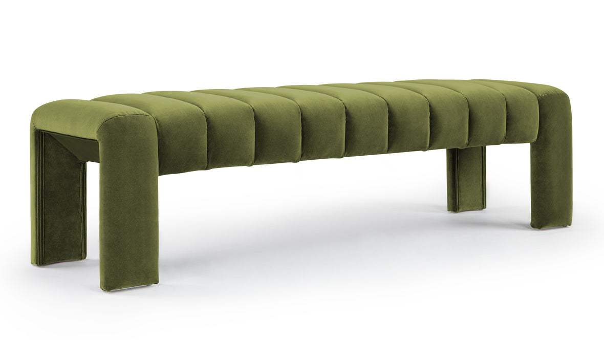 Andora - Andora Bench, Moss Green Velvet