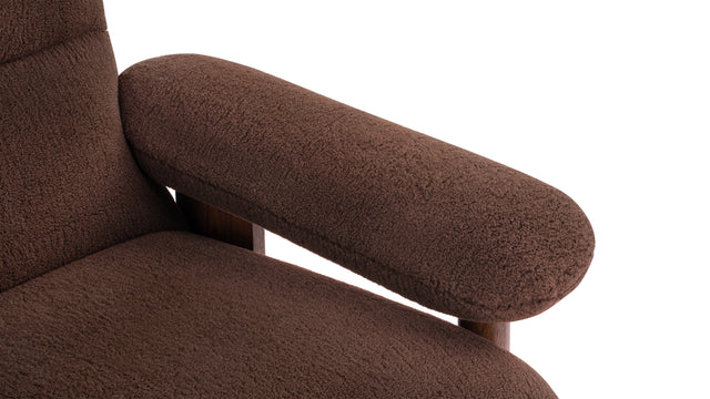 Brasilia - Brasilia Lounge Chair, Cafe Noir Vegan Fur