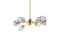 Grace - Grace Chandelier, Brass and Smoked Glass