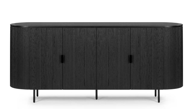 Emery - Emery Fluted Sideboard, Black, 71in