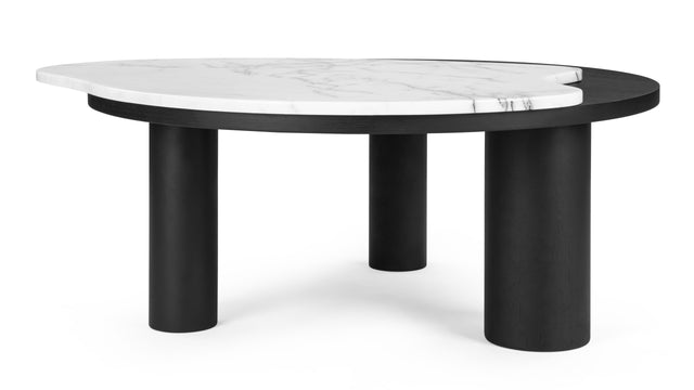 Lugo - Lugo Coffee Table, Black and Calacatta Marble