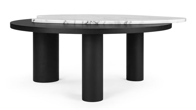 Lugo - Lugo Coffee Table, Black and Calacatta Marble