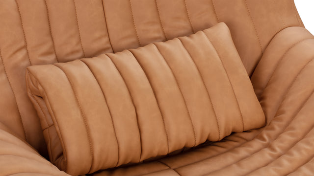 Sandra -Sandra Lounge Chair, Tan Vegan Leather
