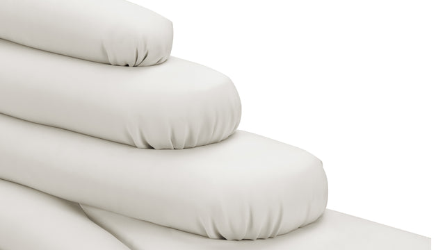 Terrazza - Terrazza Sofa, Left Arm, Warm White Vegan Leather