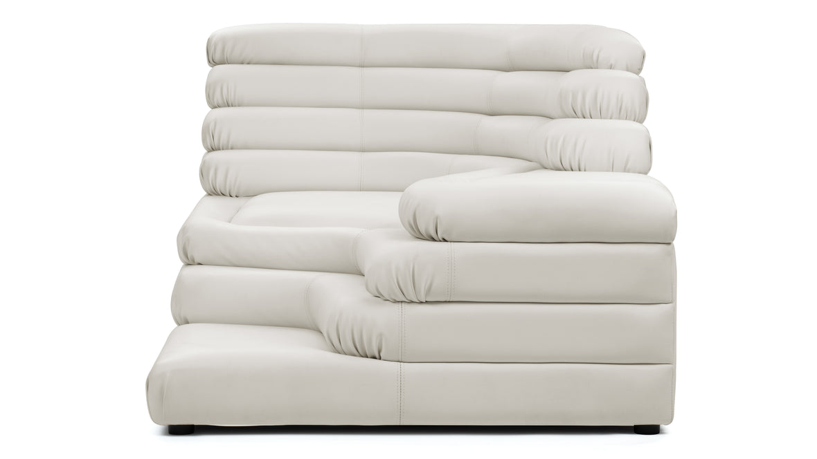 Terrazza - Terrazza Sofa, Left Arm, Warm White Vegan Leather