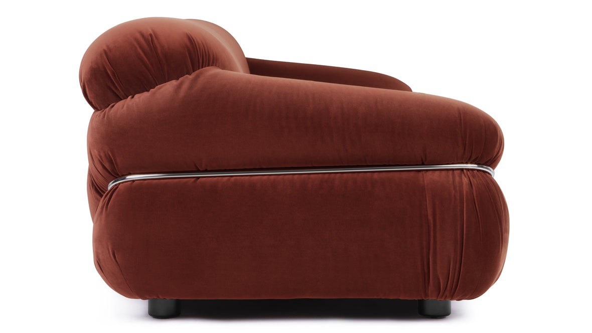 Sesann - Sesann Three Seater Sofa, Burgundy Luxe Velvet