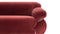 Sesann - Sesann Two Seater Sofa, Burgundy Cotton Velvet