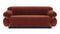 Sesann - Sesann Two Seater Sofa, Burgundy Luxe Velvet