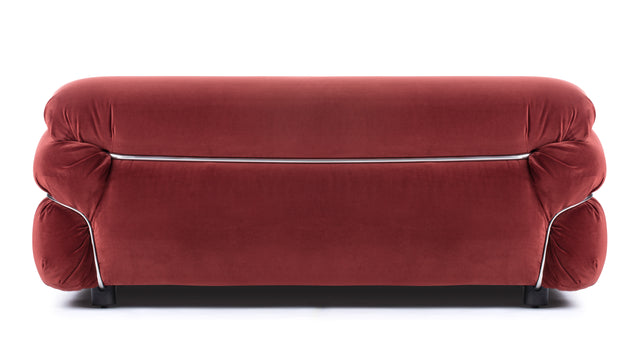 Sesann - Sesann Two Seater Sofa, Burgundy Cotton Velvet