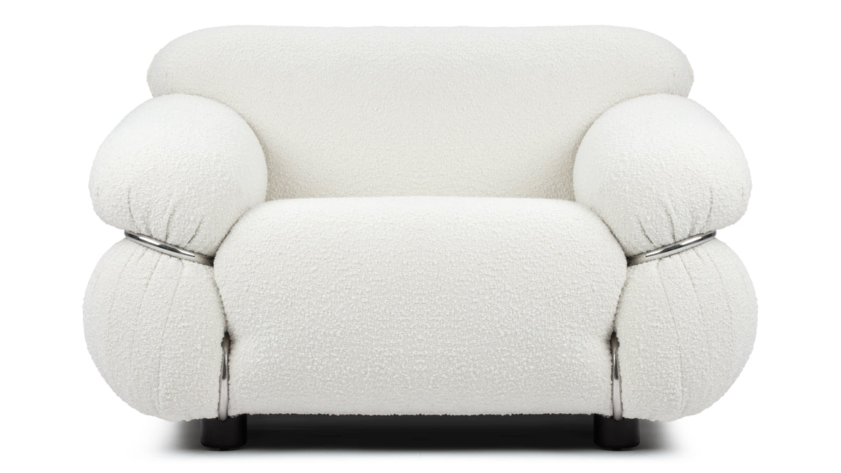Sesann -Sesann Lounge Chair, White Boucle