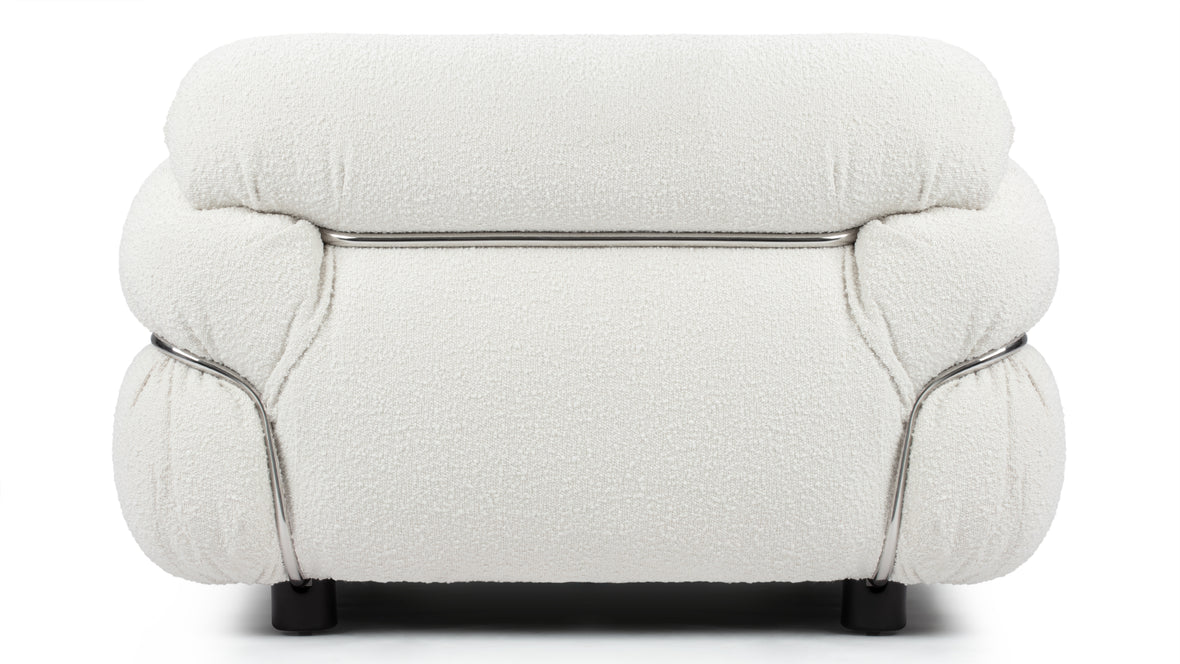 Sesann -Sesann Lounge Chair, White Boucle