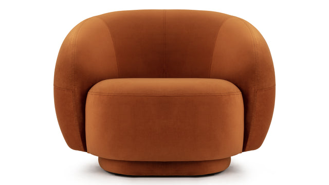 Julep - Julep Lounge Chair, Burnt Orange Velvet