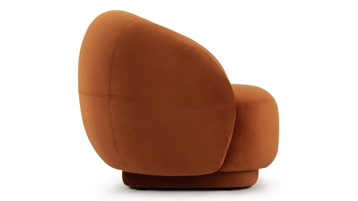 Julep - Julep Lounge Chair, Burnt Orange Velvet