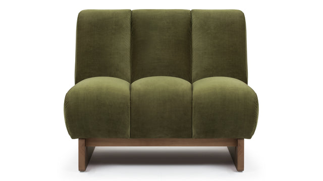 Nala - Nala Lounge Chair, Olive Green Velvet