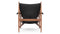 Chieftain - Chieftain Chair, Deep Black Vegan Leather and Walnut