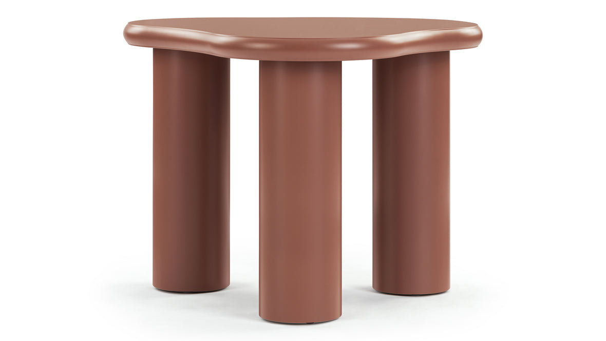 Avery - Avery Side Table, Terracotta Lacquer