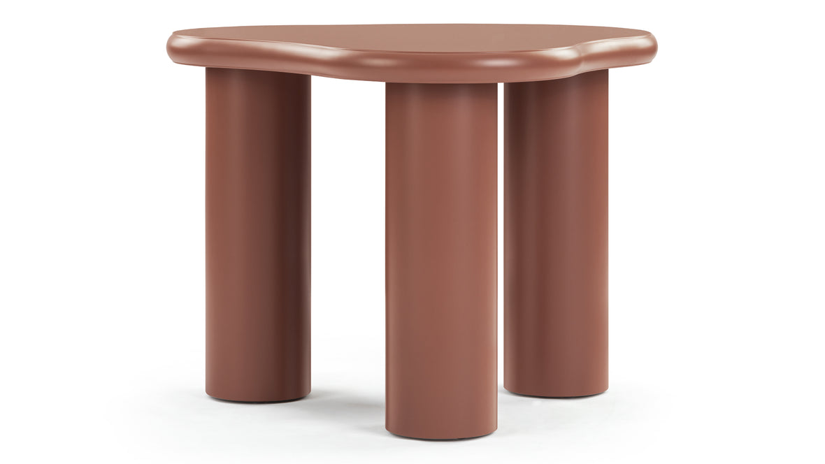 Avery - Avery Side Table, Terracotta Lacquer