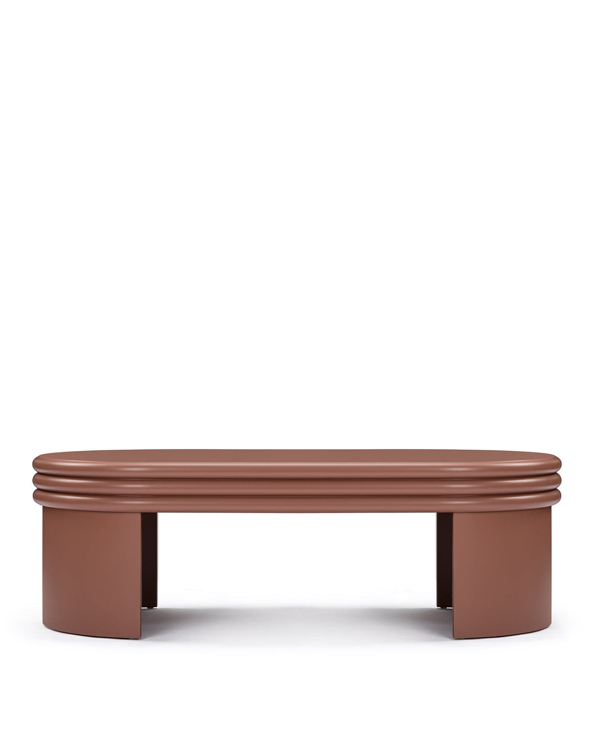 Pascal Oval Coffee Table, Terracotta – Interior Icons