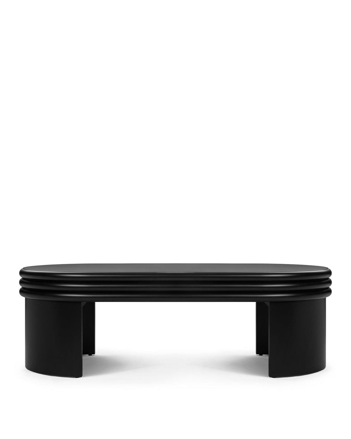 Pascal Oval Coffee Table, Black – Interior Icons