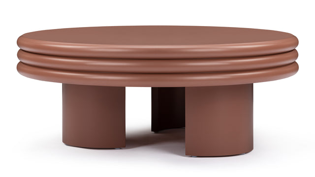 Pascal - Pascal Round Coffee Table, Low, Terracotta