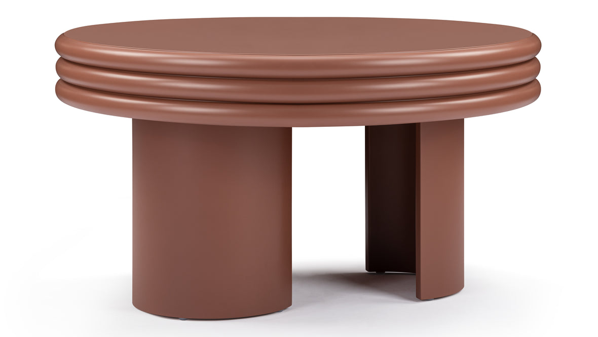 Pascal - Pascal Round Coffee Table, High, Terracotta